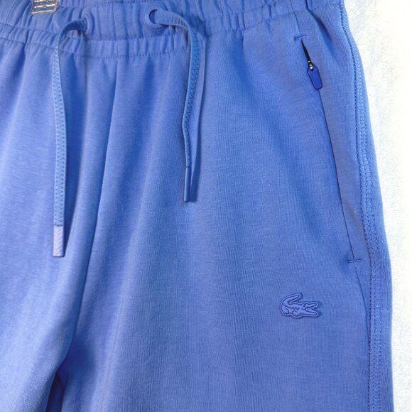 Lacoste Mens Joggers Blue Size 34 Sweatpants Logo Cuffed High-End Loungewear - Picture 5 of 15